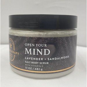 1-BATH & BODY WORKS AROMATHERAPY LAVENDER + SANDALWOOD OPEN YOUR MIND SALT BODY